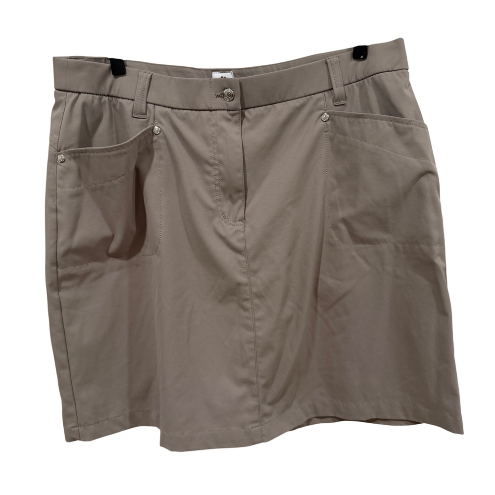Daily Sports Sweden Golf Skort Taupe Brown 273/260 Size 16 Performance Skirt